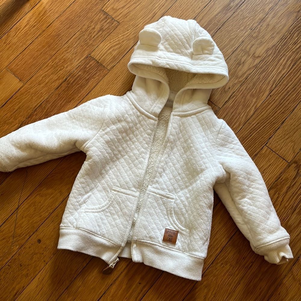 Carters Quilted Zip Up Hoodie